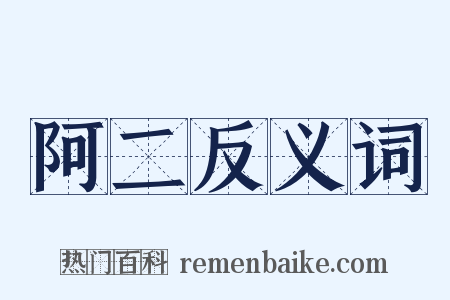 阿二反义词是什么意思的图片